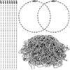 SUPVOX 100 Pezzi Catena a Palline in Acciaio Inossidabile 2,4x150mm Con Anelli Portachiavi Regolabili Per Ciondoli, Accessori Fai Da Te, Argento