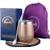 Jayrish mate argentino, bombilla mate (2), tazza mate (350ml) in acciaio inox 18/8 tipo 304,mate argentino kit completo, calabaza, kit autentico yerba mate dall'Argentina - cannucce incluse