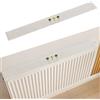 EasyByMall Copertura antipolvere per radiatore, fissaggio magnetico, traspirante, in cotone e lino, decorazione per termosifone, per soggiorno, camera da letto, ufficio (60 x 10 cm)