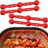 SON4SUN Clip magnetiche in silicone per friggitrice ad aria, confezione da 4, colore rosso, fibbie di sicurezza resistenti al calore per fissare le fodere della pergamena, prevenire bruciature di carta e