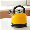 NINGXUE Bollitore Elettrico, Acciaio Inox, Base di rotazione a 360°, 2000W, Spegnimento Automatico all'ebollizione con protezione Boil-dry, BPA Free (Giallo, 2L)