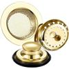 WheatThrive 3 filtri per scarico del lavello in acciaio inox, antiruggine, colore oro, per uso domestico (oro)