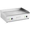 Royal Catering RCPG 51 - Piastra elettrica professionale da appoggio con 2 luci doppie scanalate, 700 x 400 mm, 4400 W