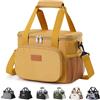 Lifewit Borsa Termica Porta Pranzo 9L(12 Lattine), Medio Borse Frigo Pranzo Ufficio per Uomo e Donna, Lunch Bag per Lavoro, Mare, Viaggio, Spiaggia, Marrone