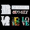 DIYBravo 3Pcs Stampi in Resina Epossidica Stampo in Silicone per Lettere Love Home Family Sign Crystal Resina Casting per La Casa Decorazione da Parete Tavolo (Stampo per lettere)