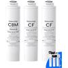 Waterdrop RT-2CFCBM Filtro, Ricambio per il Sistema di Filtrazione ad Osmosi Inversa senza Serbatoio Waterdrop T3-M (𝐂𝐅*𝟐 + 𝐂𝐁𝐌*𝟏), Pacchetto da 1 Anno