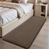Sour Lemon Tappeto per soggiorno, 60 x 120 cm, grigio talpa, soffice tappeto da comodino a pelo corto, antiscivolo, lavabile, moderno, per camera dei bambini, camera da letto, corridoio e ingresso