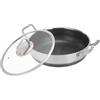 Générique Grande padella Sauter - Compatta con coperchio utensile, versatile, confortevole, cucina a due maniglie Anti, adesivo in acciaio inossidabile, | Multipurpose Outdoor Indoor Utility Portatile Multiuse