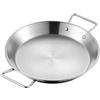Trayneel Pentola in acciaio inox a fondo piatto con doppia maniglia progettata per cucinare ad alta temperatura (28 cm)