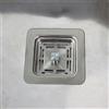 EasyByMall Tappo di scarico per lavello in acciaio inox, 79 mm, colino quadrato per lavello da cucina, per bagno di casa