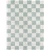 Lorena Canals Tappeto a quadretti verde salvia e beige, 120 x 160 cm