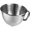 MUCKLILY Ciotola in Acciaio Inox 4,5 per Impastatrice Domestica, Accessorio Compatibile con Kitchenaid per Mixer e Sbattitore Elettrico, Insalatiera Resistente per Uso Cucina Quotidiano