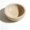 SIRIZEN-DIVING Piccola ciotola decorativa in marmo travertino, 15 cm, ciotola rotonda in pietra naturale per decorazione domestica, frutta, noci, vassoio per gioielli, tavolini, centrotavola, sapone