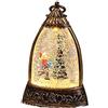 WheatThrive Candela natalizia a LED, luce notturna a forma di Babbo Natale, luce notturna a forma di cono nevicata, decorazioni natalizie, candele vintage per decorazione (stile ragazzo)