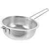 DOITOOL Scolapasta Manico in Acciaio Inox, Cestello Drenante Multifunzione per Frutta e Verdura, per Cucina e Campeggio Stile Casuale