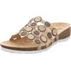 Think! Pantofole da Donna Julia in Pelle, Linen Kombi 4010, 41 EU