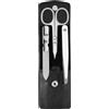 ZWILLING Set manicure (3 pezzi, set pedicure per la cura delle unghie e delle cuticole, in pelle, con forbici per unghie), acciaio inox lucido, nero