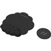Muitomas, Set Tappetino per Mouse Ergonomico con Poggiapolsi e SottoTazza, Accessori da Scrivania, Colore Nero