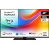 Panasonic Premium TV-43W85BEZC, Serie W85B, 43 Pollici, Smart TV QLED 4K Ultra HD, 120Hz, Fire TV, Dolby Vision e Atmos, Modalità Game Extreme, Supporto Alexa, Apple, Bluetooth, Nero