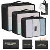 AiQInu Organizer Valigie 7 Pezzi Set,Waterproof Packing Cube Set Viaggio Organizer per i Vestiti,Scarpe,Intimo