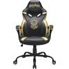 SUBSONIC Harry Potter, Sedia da gaming Junior, Poltrona da ufficio ergonomica e oro con licenza ufficiale, Nero