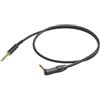 PROEL CHL120LU5 - Cavo audio professionale per Strumenti con connessioni Jack Mono 6,3 a Jack Mono 6,3 Angolo, Nero (5mt)