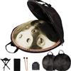 Generic 22 Inch Handpan Drum 9/10/12 Notes Hang Drum for Adults Steel Percussion Instrument Professional Hand Pan Set with Stand, for Meditation Yoga Sound Healing Music Therapy(Gold,432HZ/12Note)