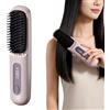 DAJASD Spazzola lisciante per capelli corti, 2 in 1, senza fili, con indicatore LED e 3 livelli di calore, 160 - 200 ℃, spazzola lisciante portatile, ricaricabile, per capelli e styling di barba