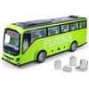 Dickie Toys - Volvo 9700 pullman 54 cm, autobus giocattolo per bambini dai 3 anni in su, ruota libera, luce e suono, tetto rimovibile, interni, porte e lembi apribili, valigia, scala 1:16, verde