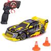 Dickie Toys - RC Audi S1 E-Tron Quattro Drift Car 1:24 - 2,4 GHz, 4WD, Drift, Illuminazione LED da Pavimento - Ricarica USB - Auto telecomandata RTR