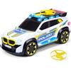 Dickie Toys BMW XM Crime Hunter (30 cm), auto della polizia per bambini dai 3 anni in su, droni lanciatori con 2 droni giocattolo, luce e suono, segnale stop, ruota libera, polizia SUV giocattolo