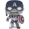 Funko Pop! Large Enamel Pin MARVEL: Marvel - Captain America - What If - Zombie Captain America - Marvel What If Spille Smaltate - Spilla da Collezione Carina - per gli Zaini & Borse - TV Fans