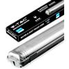V-TAC Plafoniera LED Impermeabile - LUNGHEZZA 150 CM - 44W - Chip Samsung - Lampada Rettangolare 4000 Lumen IP65 per Soffitto, Parete, Garage, Fabbrica, Negozio - Doppio Tubo LED - Luce Fredda 6500K