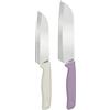 Zyliss Classico Coltelli da Cucina (2 Pezzi), Set di Coltelli Santoku Professionali, Coltello Giapponese in Acciaio Inossidabile, Lame Affilate, Foderi Inclusi, Coltello per Carne, Pesce e Verdura
