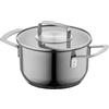 FLORINA Pentola Induzione in Acciaio Inox INFINITY (3,1 l) I 20 cm di Diametro I Coperchio in Vetro I Scala Pratica per Misure I Lavabile in Lavastoviglie I Ideale per Tutti i Tipi di Fornelli