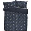 Fusion Set copripiumino Snug Cosmic Star, 100% poliestere, king size 230x220 cm, blu navy, pile e Sherpa, motivo luna e stelle