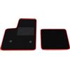Somer Car Kit Tappetini Auto compatibili con Citroen Ami 2020-2026 | Set Tappeti in Moquette, Tappeto auto su misura, bordo rosso