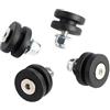 Aenmcs Baule da Moto 4 pezzi universale per moto posteriore, bauletto, bauletto per casco, piastra di base, boccola, fibbia(A2)