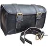 american blue Manubrio in pelle di bufalo Sella Borsa per moto Borsa per attrezzi per bicicletta Accessori da viaggio in pelle Borsa Forcella Accessori per biciclette Portabiciclette (Simple Black)