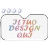 Generic Copri parabrezza auto personalizzato il tuo quadro con foto e/o testo Parasole auto personalizzata con 1-4 foto per parabrezza per auto camion furgoni Blanc S