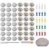 MustuVerve Kit Riparazione Cielo Auto, Riparazione Rivetti Pulsante Vite Per Tetto Auto Ripara Cielo Set con Puntine Colorate Cacciaviti Metro a Nastro Tappezzeria Puntine per Tutti i Soffitti Grigio
