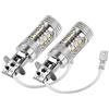 Terisass Lampadina H3 Led 24 V Camion, 2 pezzi H1/H3 XBD 16SMD 80 W ad alta potenza ad alta luminosità LED luci di nebbia diurne 12 V-24 V 100 W lunga porta, lampadina H3 Led