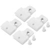 VekAuto Clip Fissaggio Vetro Bianca 4 Pezzi Plastica Resistente | Dimensioni 4.4x3.4x1.8cm, Foro 5mm E 6mm, Universale Per Auto Camion E Furgone, Per Finestre E Porte
