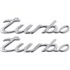 Generic Emblema Turbo - Adesivo universale per auto con logo (argento)