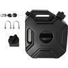 FutureHight Serbatoio di carburante nero da 5 litri per auto, moto, di ricambio ÖLtank Backup Jerrycan con serratura e schlüSsel