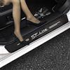RIDGOEL 4 Pezzi ST Line Adesivi per Battitacco per Ford Focus Escape Ecosport Kuga F150 Puma Adesivo per Battitacco in Fibra di Carbonio Protezioni Per Davanzali Per Porte Auto White ST-Line
