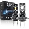Onraying H7 LED, 50000LM 6500K Blanc Froid, 12V Ampoule H7 LED de Phares Voiture Automobile Avec Ventilateur, 900% Luminosité, 1:1 Mini Taille, Remplacemenes HalogèNes