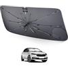 LUWU [Aggiornato] Ombrello Parasole Auto Compatibile con Skoda Fabia 4 IV 2024 2025 2026 / Kamiq/Karoq/Enyaq iV 2021-2026 Parasole Coperture Parabrezza Protezione Parasole UV e Anti Calore Accessori