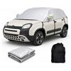 Generico Copri Auto per Esterno Mezza Copertura per Fi-at Panda/Panda Cross 420D Oxford impermeabile, per esterni, resistente ai raggi UV, protezione da sole, neve, pioggia(Argento)