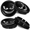 SkinoEu Compatibile con coprimozzo VW 66 mm 5G0601171XQI coprimozzo per cerchioni in alluminio, colore nero argento CR 63